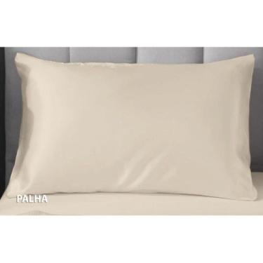 Imagem de 1 Fronha 70cm x 50cm Seda Charmousse - Dryka Enxovais, PALHA