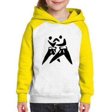 Imagem de Moletom Infantil Judô Jiu Jitsu - Foca na Moda, Branco, Amarelo, 6