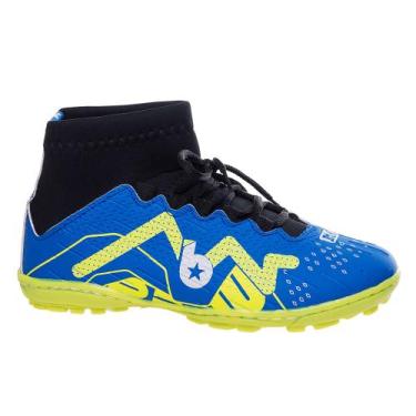 Imagem de Chuteira Society Botinha Infantil Blank Star Azul 28 ao 33, 28