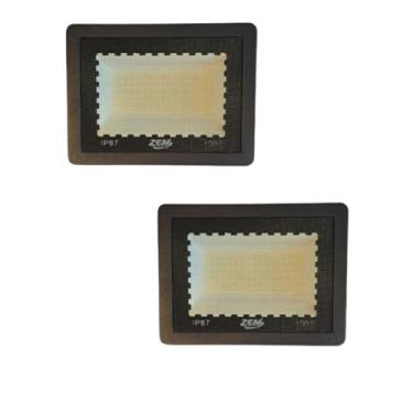 Imagem de KIT 2 Refletores Led 100w Holofote Externo Jardim Ip67 Bivolt - ZEM