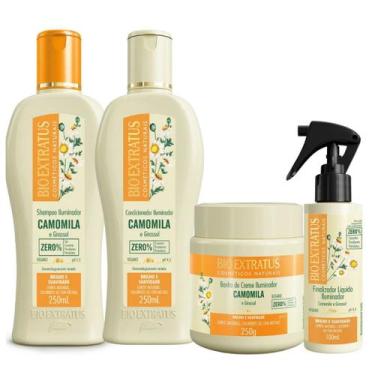 Imagem de Kit Camomila Iluminador Bio Extratus Linha Completa 4 Itens