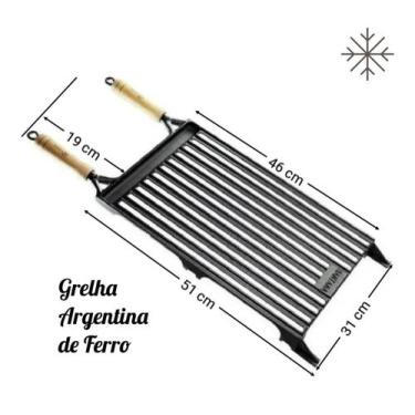 Imagem de Grelha Argentina De Ferro  46x30 Churrasco  Postagem Rápida - Santana
