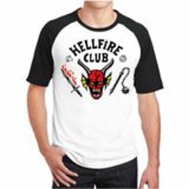 Imagem de Camiseta Raglan Club Hellfire Manga curta (Stranger Things) - Cantinho