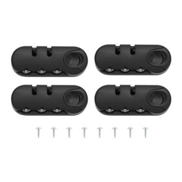 Imagem de LT Easiyl 4 peças, cadeado com senha de 3 dígitos, código de senha, trava de segurança 8,3 x 3,23 cm com cadeado de parafuso, senha de configuração automática, código de bagagem de viagem, trava fixa