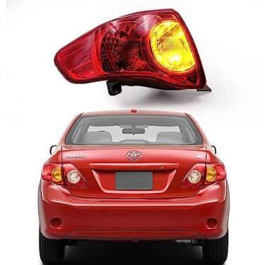 Imagem de leaptrend Lâmpada externa traseira de montagem de luz traseira esquerda compatível com Toyota Corolla 2009-2010 luz de freio lateral do motorista substitui 8156002460 TO2800175