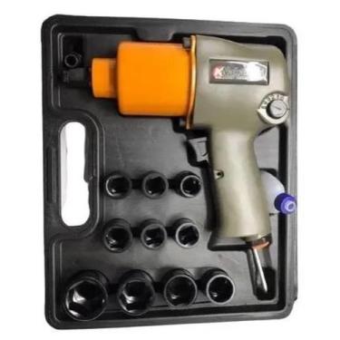 Imagem de Chave Impacto Pneumática 1/2Parafusadeira Industrial 17Peças - Nakasak