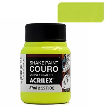 Imagem de Tinta Pinta Couro Shake Paint Acrilex 37ml Natural Sintético, Amarelo 