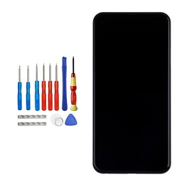 Imagem de Vvsialeek Tela LCD de substituição compatível com LG Q70 LM-Q620WA LM-Q620VAB LM-Q730N Montagem de tela sensível ao toque preta com moldura com kit de ferramentas