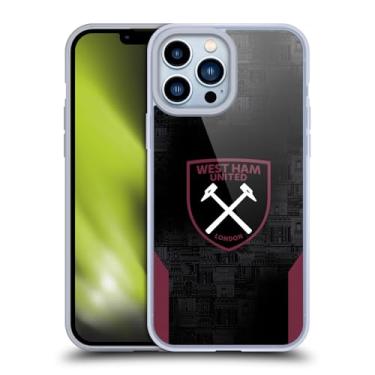 Imagem de Head Case Designs Capa de gel macio oficialmente licenciada pelo West Ham United FC Away 2024/25 Crest Kit compatível com Apple iPhone 13 Pro Max