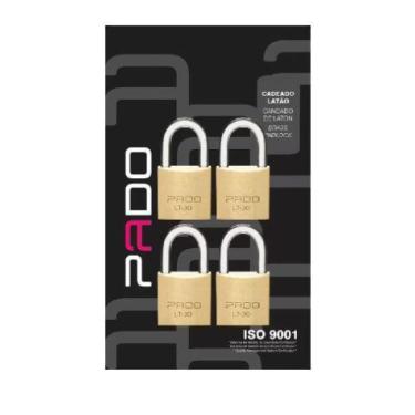 Imagem de KIt 4 Cadeados Pado 4 Chaves Iguais LT-30mm