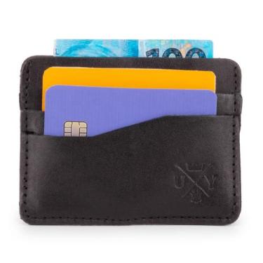 Imagem de Carteira Slim Masculina Em Couro Porta Cartão Fino Envio Imediato - Us