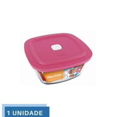 Imagem de 1 Pote Vidro Facilita Quadrado Marmita 300Ml Marinex - NADIR FIGUEREID