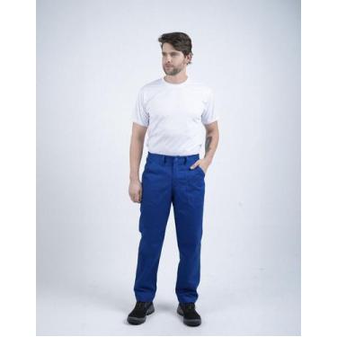 Imagem de Calça de Brim 1/2 Elástico com ziper - Dgrau, Azul royal, GG