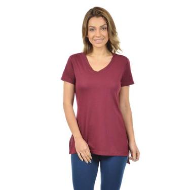 Imagem de Blusa longa mullet fenomenal(sem elasticidade), Bordô, P