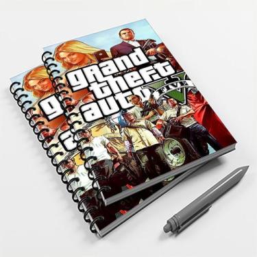 Imagem de Caderno Universitário 96 Fls Jogo GTA - V - Premium