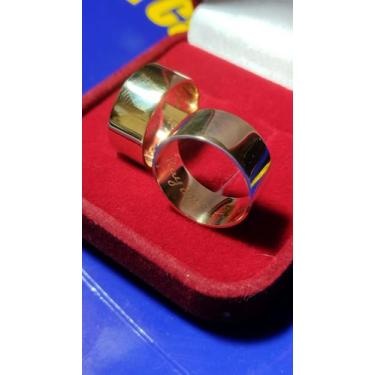 Imagem de Alianças 8 mm Peso 13 Gramas Ouro 18 Kilates Noivado Casamento Comprom