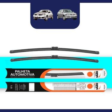 Imagem de Par Palheta Limpador De Para Brisa Dianteiro Silicone Chuva - Girapart