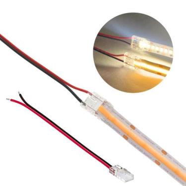 Imagem de Kit 5x Rabichos para Fita Led 2 vias 8mm Emenda Fácil Sem Solda Termin