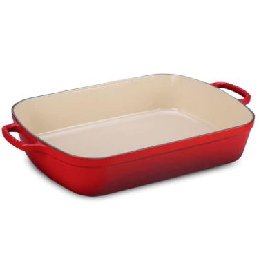 Imagem de Travessa Retangular Signature Ferro Fundido 33 cm Vermelho Le Creuset
