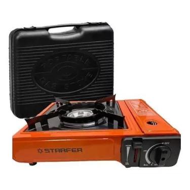 Imagem de Fogareiro Fogão Portátil A Gás Camping Acende Automático - BAK, Vermel