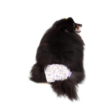 Imagem de Calcinha Higiênica para Cachorro e Gato Pet - Bichinho Chic, Lilás, PP