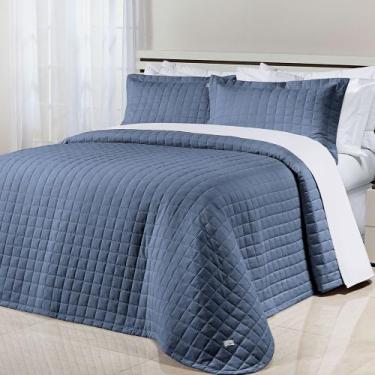 Imagem de Cobre Leito Colcha Casal Queen Glass Tecido Percal 200 Fios Algodão 03