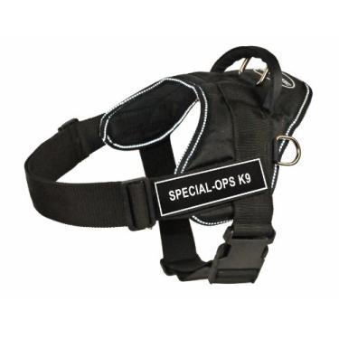 Imagem de Dean & Tyler Arreio K9 Fun Works Special Ops, médio, serve para tamanho da circunferência: 71 cm a 76 cm, preto com acabamento reflexivo