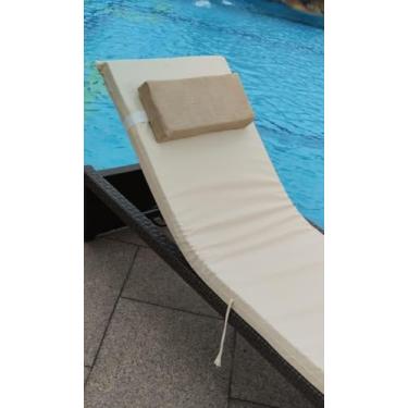 Imagem de Colchonete para Espreguiçadeira Viscoelástico Nasa Gel Infusion 7cm - Aumar (Duna Bege)