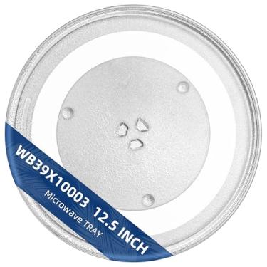 Imagem de Placa de vidro para micro-ondas de 31,8 cm de substituição para GE Frigidaire Kenmore Hotpoint Samsung-39 cm bandeja giratória de vidro para micro-ondas substitui WB39X10003 WB39X10002 WB48X10005
