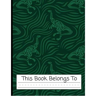 Imagem de Dinosaur Notebook | Primary Story Journal: Jurassic Composition Dotted Midline and Drawing Area Notebook | Grades K-3 School Handwriting Exercise Book | 120 Draw and Story Pages