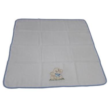 Imagem de Kit 5 Fralda De Pano Bordada Para Menino 70X70Cm Com Croche - Dugu