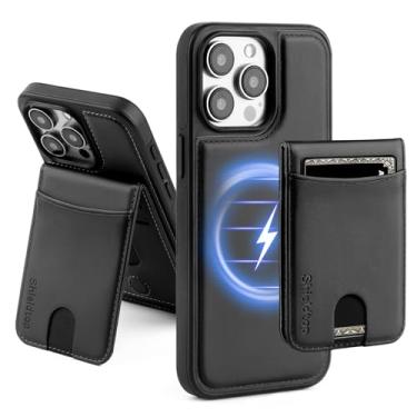 Imagem de ShieldTop Capa carteira removível 2 em 1 para iPhone 13 Pro da Magsafe com porta-cartões para mulheres e homens, compartimento de crédito com bloqueio de RFID magnético de couro PU, para Apple 13 Pro