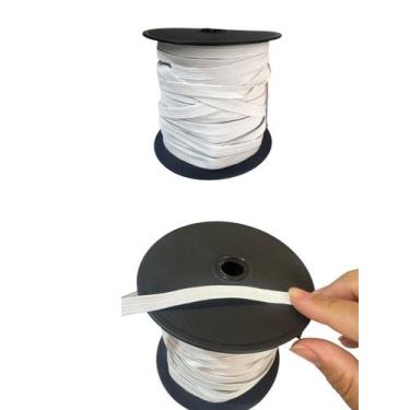 Imagem de Kit 2 Elásticos chato Número 16 de 0.9mm  Branco de 50m - Monitex