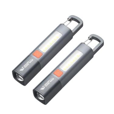 Imagem de DuBom Lanterna Led Portátil De 1200 Mah, Lanterna Cob Lateral G1, 3 Modos De Foco Com Zoom, Branca, À Prova D'Água, Potente, Superbrilhante, Edc, Emergência Externa, Mini-Recarregável, Lanterna De A