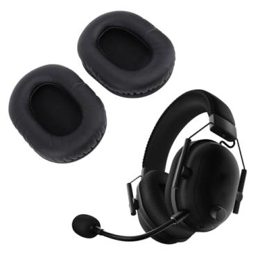 Imagem de Para Os Fones de Ouvido Blackshark V2 Pro Headphone, Esponja de Espuma de Memória e Earpads de Couro de Proteína Mole PU Substituição Para Blackshark V2 Pro, Black