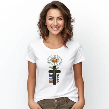 Imagem de Camiseta Feminina Evangelica Crista Lindas Estampas Religiosas - Fatto