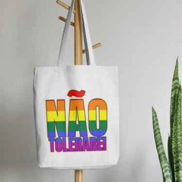 Imagem de Bolsa Ecobag - NÃO TOLERAREI - Ecológica 100% Algodão Cru - Lojas Áure