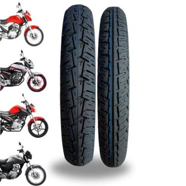 Imagem de Pneus aro 18 Moto Titan Cg 125 150 Fan YBR Start Tras/Diant - BLACK TY