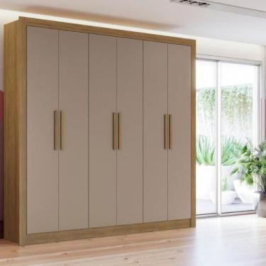 Imagem de Guarda Roupa Casal 6 Portas M569 Kappesberg, Nogueira/Fendi
