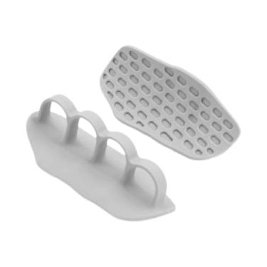 Imagem de simhoa 1 par de levantamento de peso Grips de barras de barra de barra de proteção à mão Ginástica para calistenia, Cinza