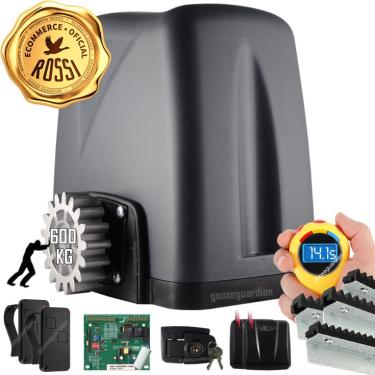 Imagem de Kit 1 Motor Rossi Dz Nano Turbo 4 Crem 2 Control 2 Txcar Portão 600Kg