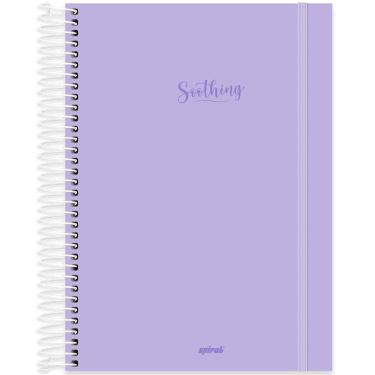 Imagem de Caderno universitário capa dura, 10x1 320 folhas, Soothing, Lilás, 2402138, Spiral Soot - pt 1 un