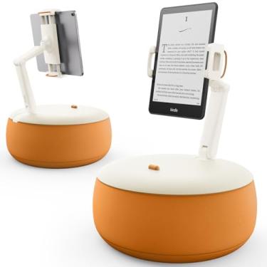 Imagem de SAIJI Travesseiro para tablet, suporte para Kindle compatível com Kindle de 4,7 a 15,6 polegadas, celular, monitor portátil, suporte ajustável de 360° para cama com braço flexível de eixo duplo e