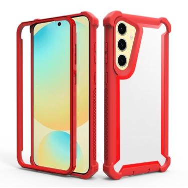 Imagem de Asuwish Capa de telefone para Samsung Galaxy S24 FE 5G Capa robusta à prova de choque à prova de queda rígida protetora de corpo inteiro híbrido resistente celular de camada dupla acessórios S 24 EF