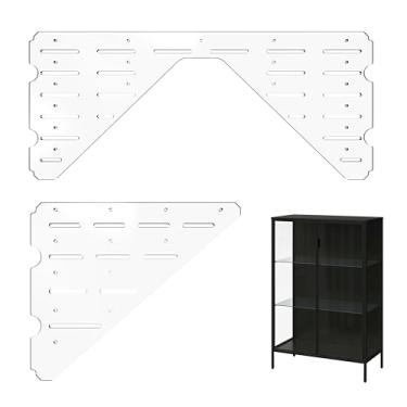 Imagem de LUVCOSY Prateleira de acrílico compatível com armário largo IKEA Rudsta - 8 mm de espessura, prateleira de acrílico transparente adequada para armário de vidro curto IKEA Rudsta, acessórios de estufa