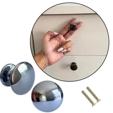 Imagem de 6 Puxadores Para Móveis Gaveta Armário Cozinha - Metal - Compras Fácei