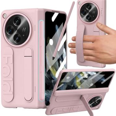 Imagem de YQODSZ Capa para OnePlus aberta com alça de pulso, [suporte para caneta S e caneta Stylus] Capa de telefone com tudo incluído com suporte de proteção de dobradiça protetor de tela capa de pulseira