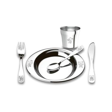 Imagem de Brinox - Conjunto Infantil 5 Peças Friends Club - Aço Inox