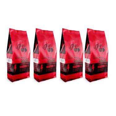 Imagem de Café Gourmet Especial Torrado e Moído - Torra Média - 220% de Cafeína: Performance Máxima - Ideal para Atletas e Estimulante Natural - Sabor e Aroma Intenso - GETUP COFFEE (4pct de 500g)