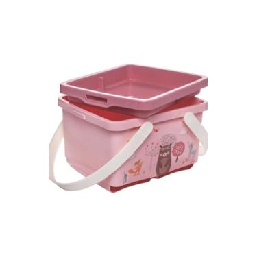 Imagem de Caixa Organizadora Infantil Porta Fraldas Bebê Plasútil (Bichinhos Menina)